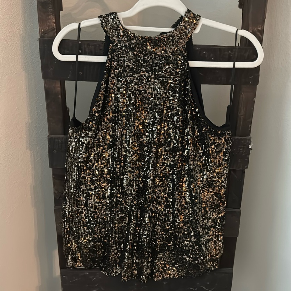 Sequin Halter Tank Top
